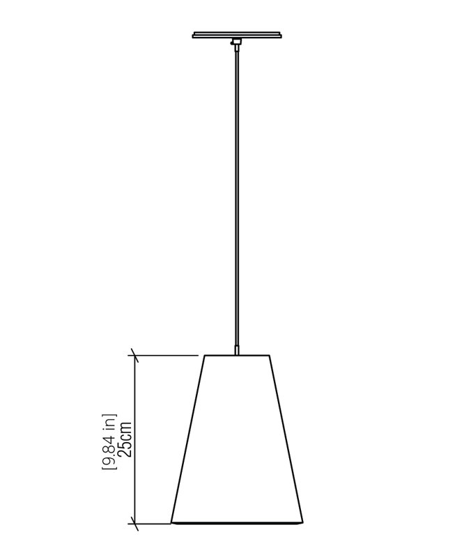 Luminaire suspendu simple 1 lumière Empire, Cappuccino biologique