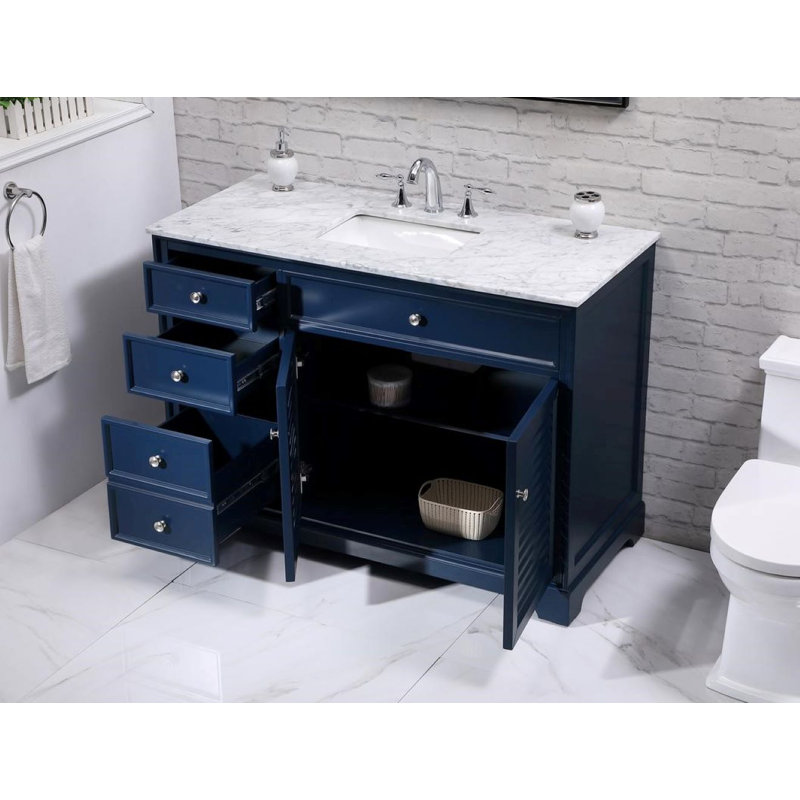 Ensemble de meuble-lavabo simple 48 po Closter, Bleu