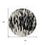 Tapis rond noir et ivoire 8 po