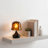 Tortoise Glass and Iron Table Lamp