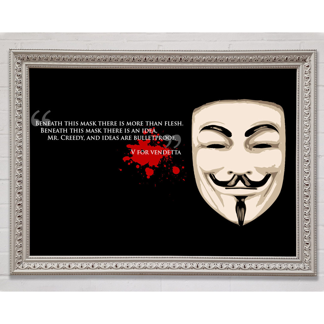 V For Vendetta - Einzelne Bilderrahmen Kunstdrucke