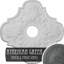 Médaillon de plafond Endalathane Peralta, P 17 3/4 po x P 3 3/4 po x P 1 po (convient aux auvents jusqu'à 4 5/8 po), fini craquelé vert athénien peint à la main-27784970