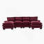 Canapé modulaire confortable en U avec méridienne double, mousse à mémoire de forme et rangement, idéal pour le salon et la détente en appartement-897860804