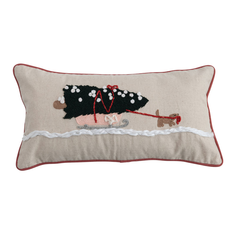 Coussin en coton et lin