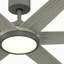  Ventilateur de plafond intérieur / extérieur Brawn 64 pouces avec ensemble d'éclairage à DEL CCT Select et télécommande - Graphite antique avec pales en chêne clair-98423950-98423951