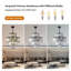 Lustre moderne en cristal 20 po avec finition noire, luminaire suspendu à 4 niveaux pour salle à manger et salon