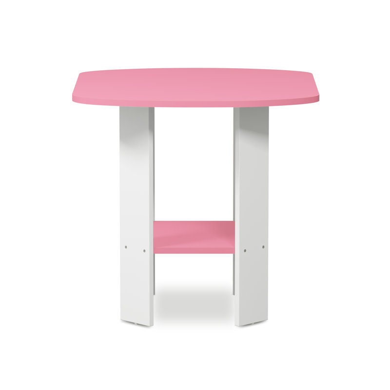 Alastair Side Table, Pink, White