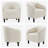 27”Wide Upholstered Solid Wood Barrel Accent Club Chair-1258697766