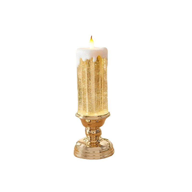 LED Water-filled Wax Candle Lamp