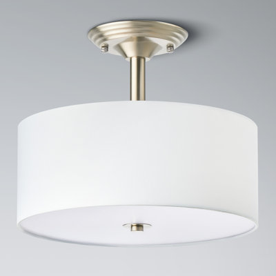 Plafonnier semi-encastré en tissu 13 po