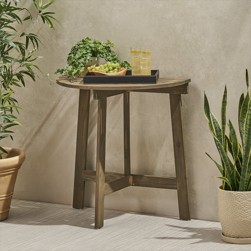 TABLE BISTRO WESTMONT DEMI-ROND, GRIS