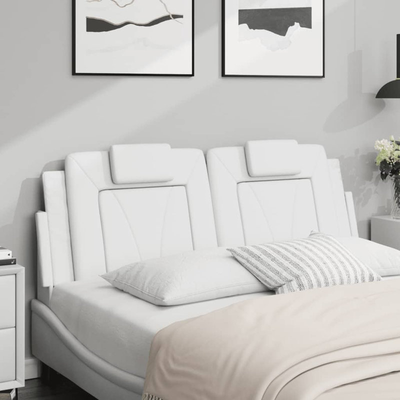 Coussin de tête de lit vidaXL blanc, Grand, Blanc