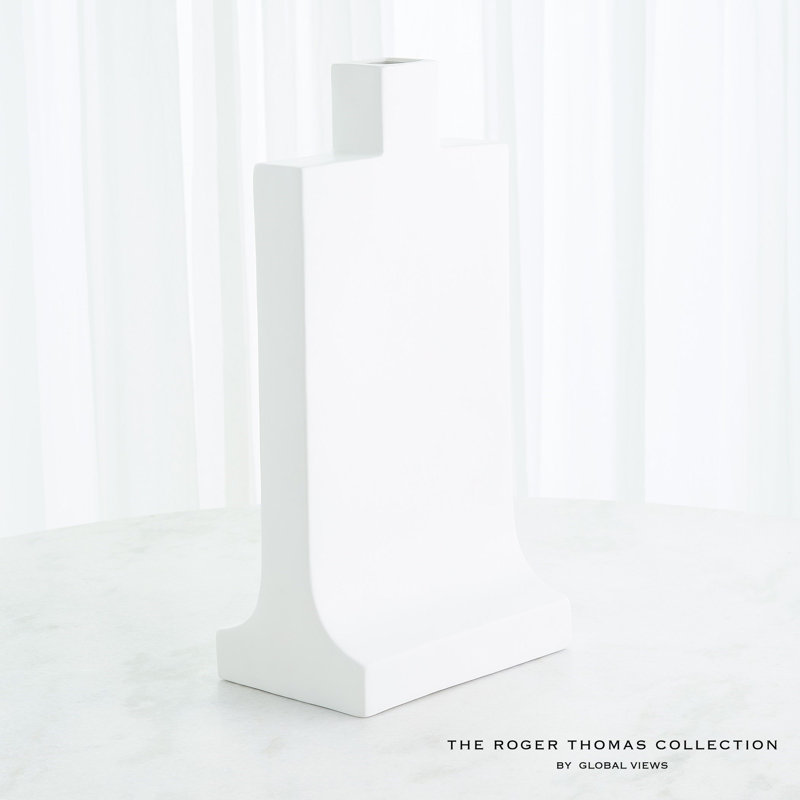 Icon Vase-Matte White, 23" H x 12" W x 7.75" D