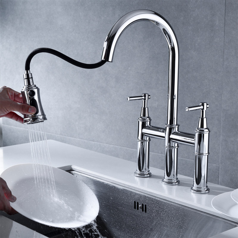 Kozart Pull Down Kitchen Faucet, Chrome