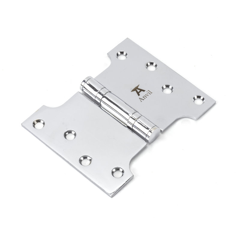 10.2cm H x 12.8cm W Butt Bearing Pair Door Hinges, Polished Chrome