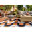Kivett Modern Abstract Orand and Black Indoor Outdoor Machine Washable Area Rug-2129308749