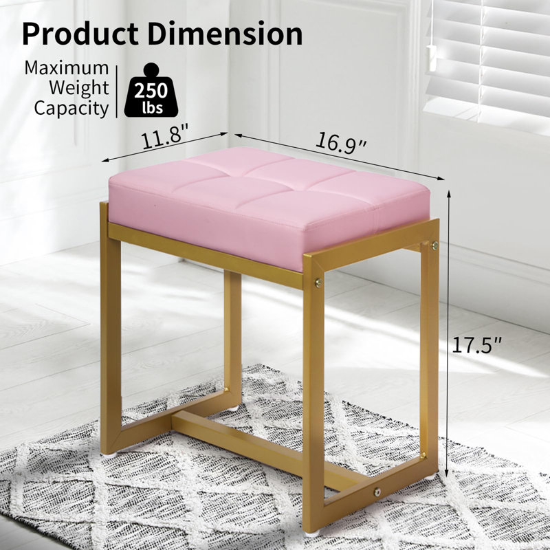 Tabouret de coiffeuse, Rose