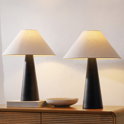 Lampe de table DEL conique en résine 22,5 po Harrison