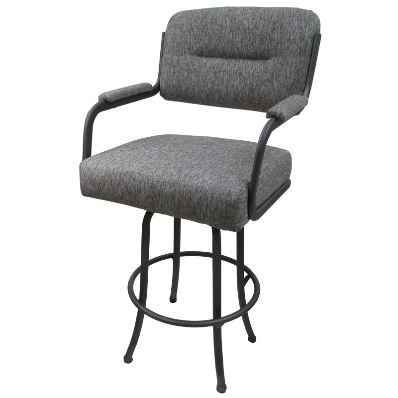 Tabouret de comptoir pivotant 26 po Melvin, Gris Mojave, Gris, Counter Stool (26” Seat Height)