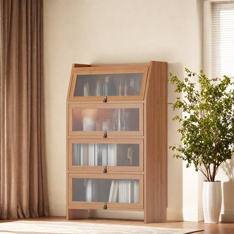 Durable and high-quality bookcase, (4 Shelves) 56.1"H x 33.4"W x 11.8"D, Brown