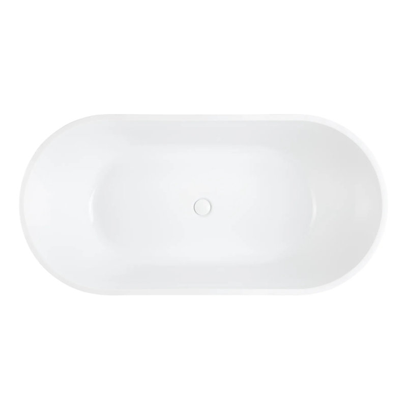 Hibiscus 59" x 30" Freestanding Soaking Acrylic Bathtub