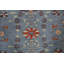 Tapis bleu noué à la main de conception unique 8 pi 1 po x 9 pi 10 po