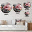 Rose romantique roses - rose, art mural rond en métal-88629029