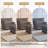 Modern Chaise Lounge Chair With Movable Ottoman And Pillow(Set Of 2)-115747912