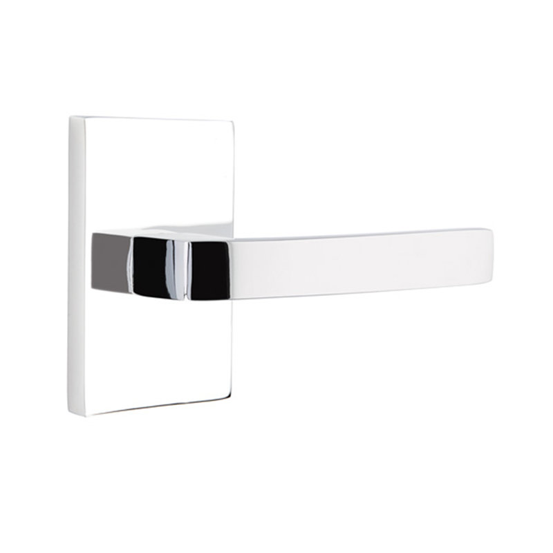 Poignée de porte avec rosette Breslin, Gauche, Chrome brillant