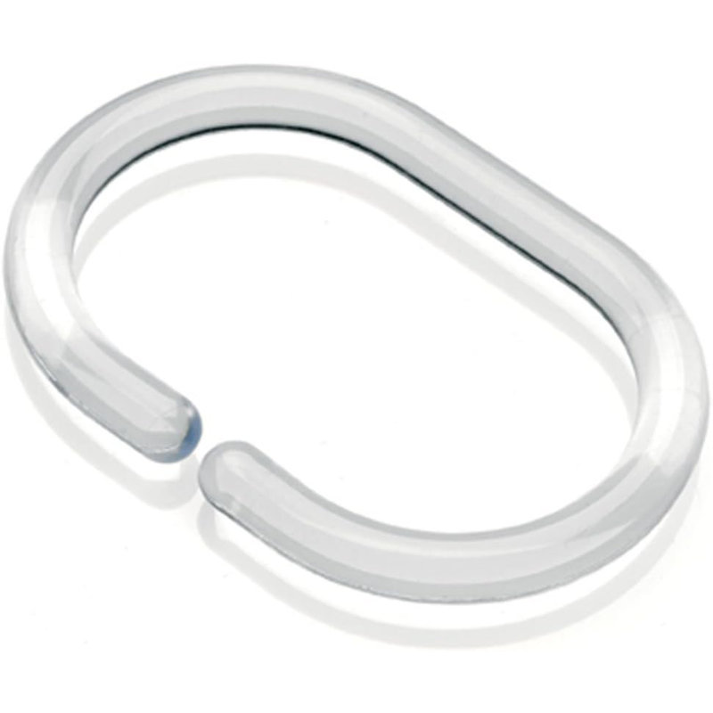 Shower Curtain Hooks, Transparent