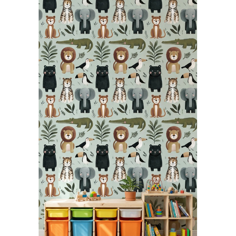 Caricature d'animaux fantaisistes, Peler et coller