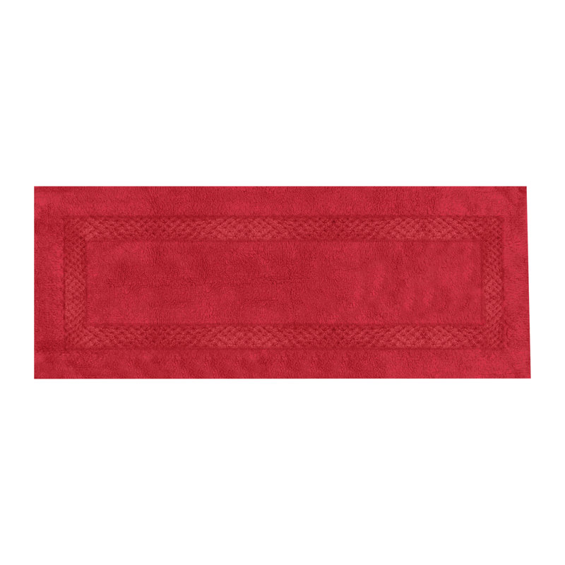 Tapis pour salle de bain Antigona, l 21 po x L 54 po, Rouge