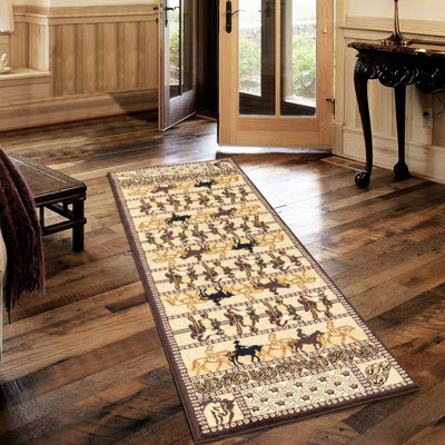 Tapis beige - Tribes Gcyls4009. Tapis en polypropylène 5 pi 3 po x 7 pi Pour la circulation à domicile. Teinture. & Pet-. Fabrication turque. Doux avec envers en jute. Épaisseur de 0,39 po. Convient aux entrées et sous les meubles. Régulier