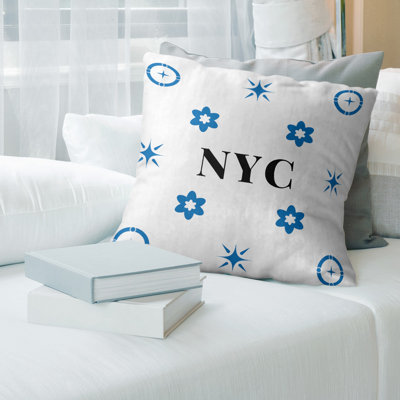 Coussin en coton New York Basketball