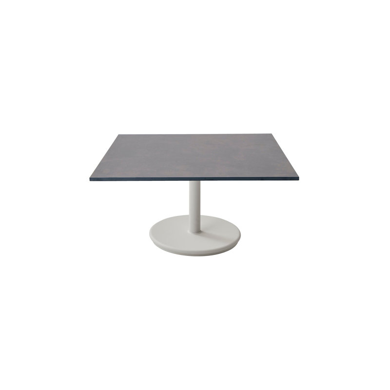 Go Outdoor Square Teak Coffee Table, Lava Gray, 18.9" H x 29.6" W x 29.6" D