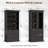 Rylay Storage Bookcase & 2 Glass Door Cabinets with 1 Open Storage &  3 Drawer-1278348652