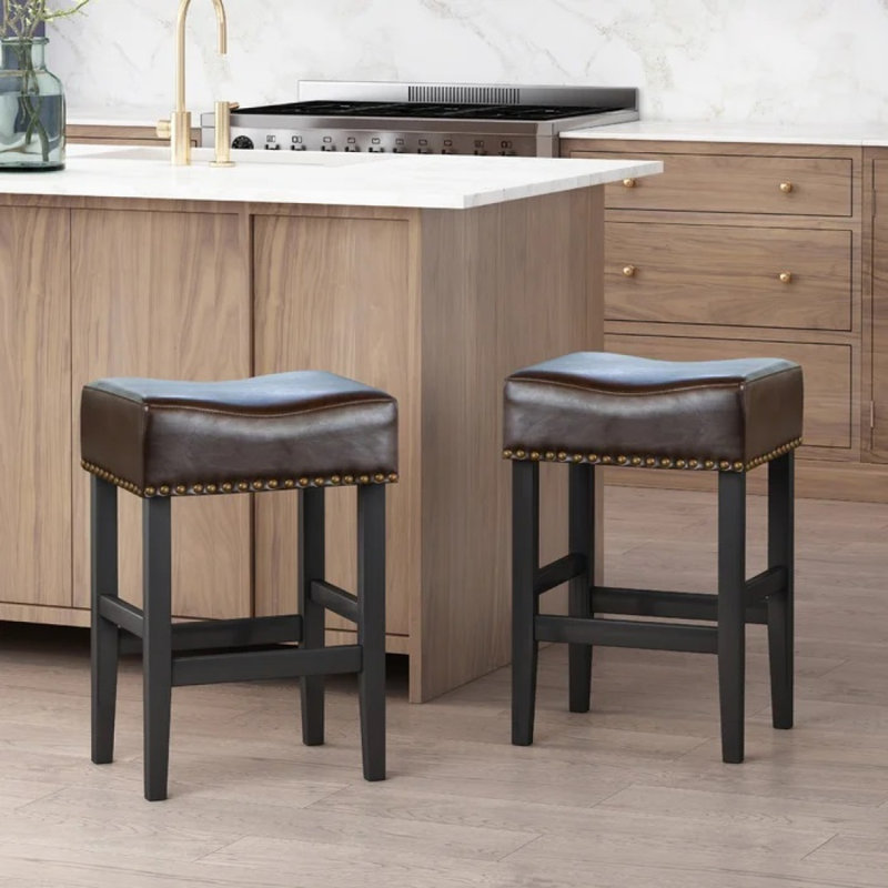 26" Backless Counter Stools, 2-Pcs Set,