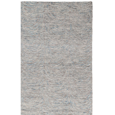 Tapis gris / beige en laine / coton touffeté à la main Heina