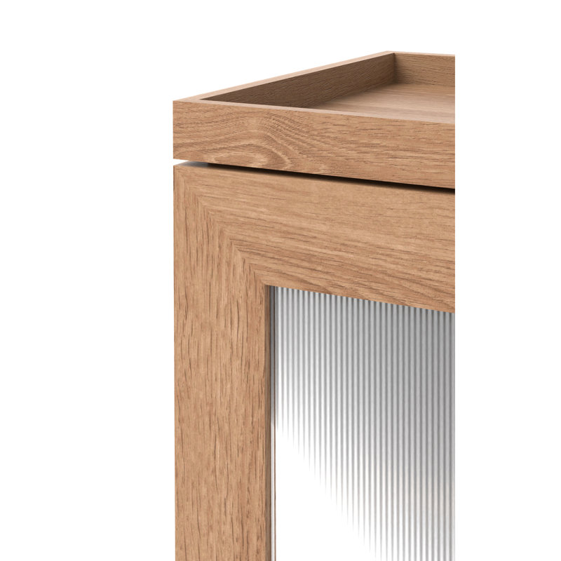 Mezza Freestanding Bathroom Cabinet, Natural Oak