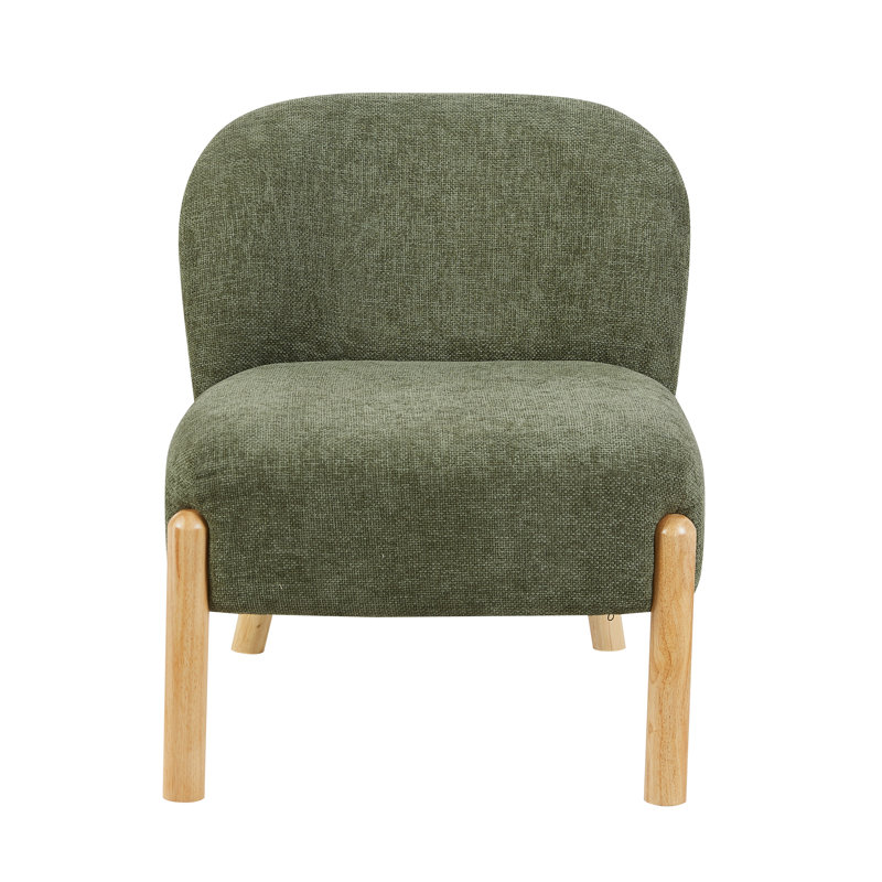 Alarick Soft Touch Fabric Accent Chair, Moss Green