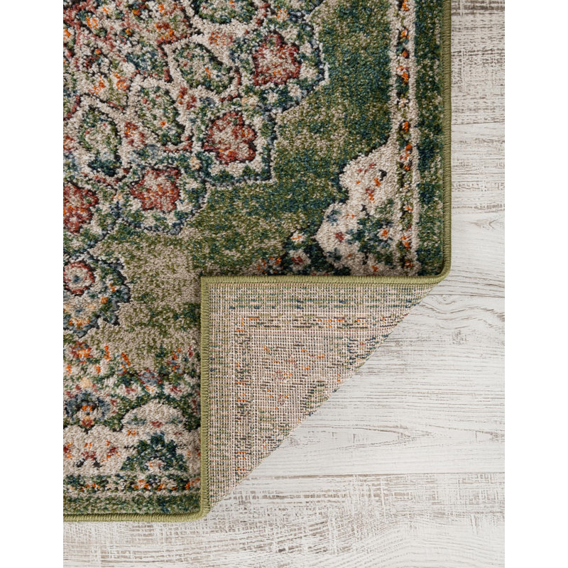 Tasharra Rug, Rectangle 5'1" x 8', Green