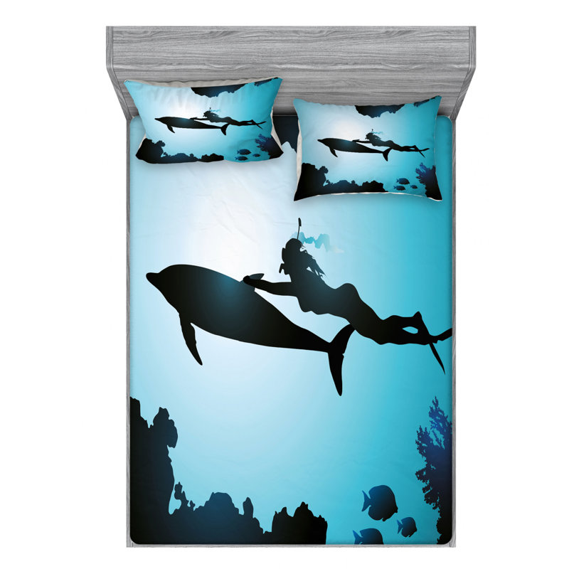 Microfiber Sheet Set, Queen Sheet Set with Fitted Sheet