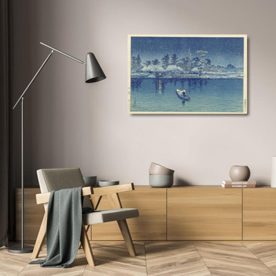 "Ushibori" by  Kawase Hasui - Gallery Wrap Canvas Wall Art