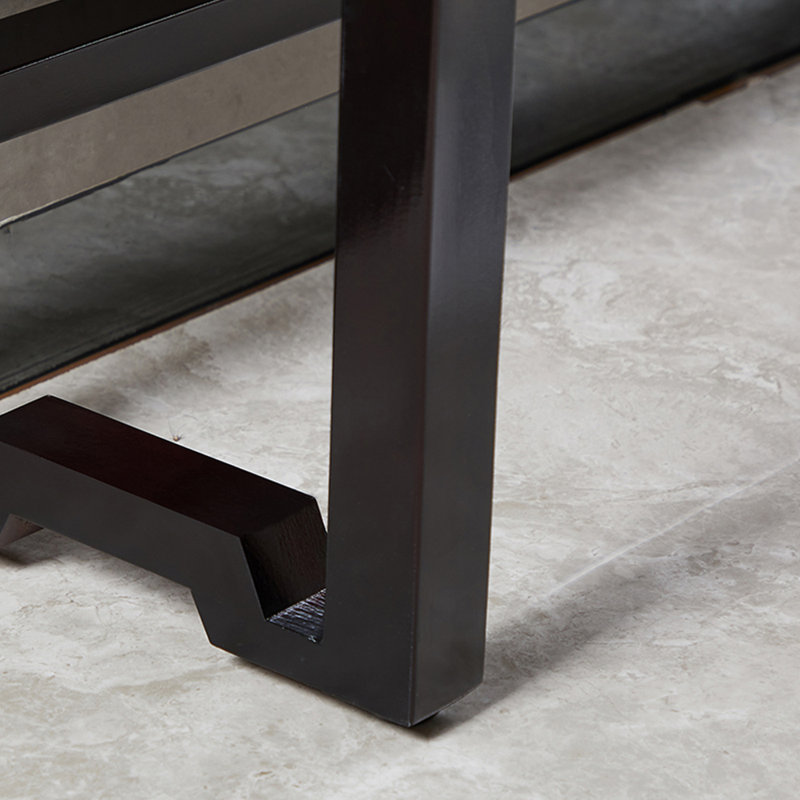 Table de véranda entièrement en bois massif de style français., H 31,5 po x l 62,9 po x P 13,7 po