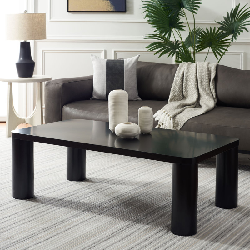 Patricio Single Coffee Table, 16.14" H x 48.03" L x 25.98" D, Black