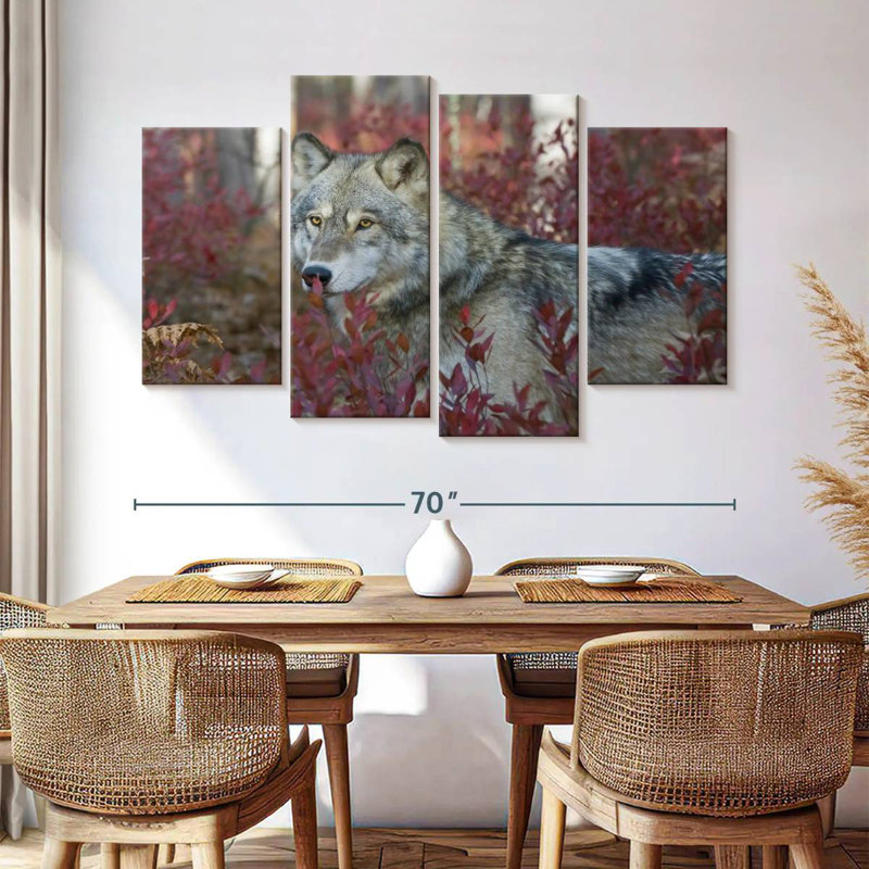 Brampt Gray Timber Wolf, 42" H x 68" W