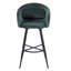 Swivel Upholstered Counter Stool with Metal Frame-2048617277