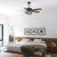 Ventilateur de plafond intelligent à 5 pales de 52 po avec lumières DEL à intensité variable Rivenburg, application / télécommande avec Alexa et Google Assistant