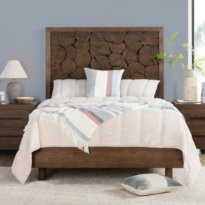 Jaxon Acacia Wood Queen Bed In Cocoa Brown -  Classic Home, 54010234