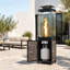 Chauffe-terrasse au propane de 61 po de hauteur avec enceinte en verre et roues-268910030